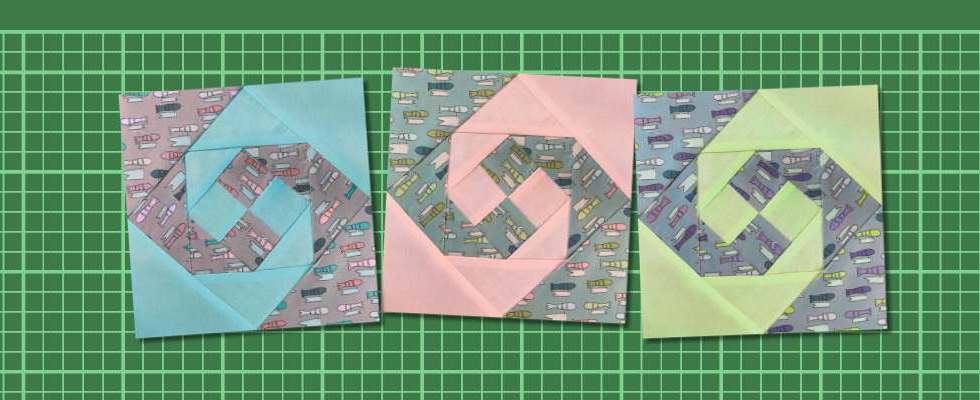 Snail trail quilt block video tutorial