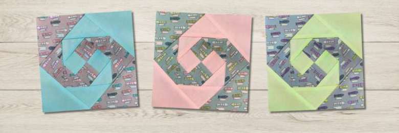 Snail trail quilt block video tutorial