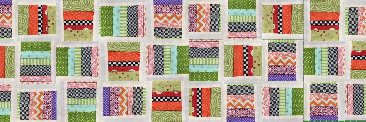 Scrappy bricks quilt