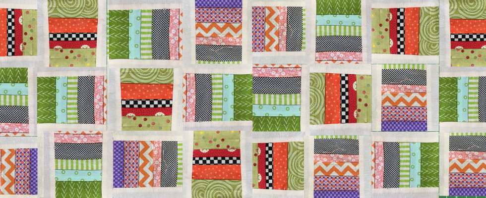 Scrappy bricks quilt