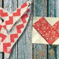 Heart border with fabric strips