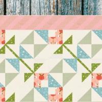 Valentine flower quilt block tutorial