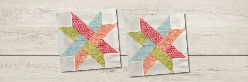 Woven star quilt block