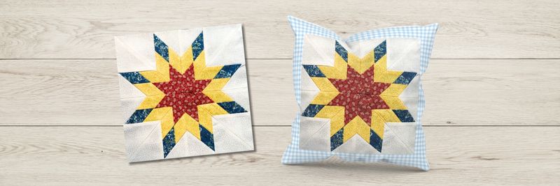 How to make a small lone star quilt block