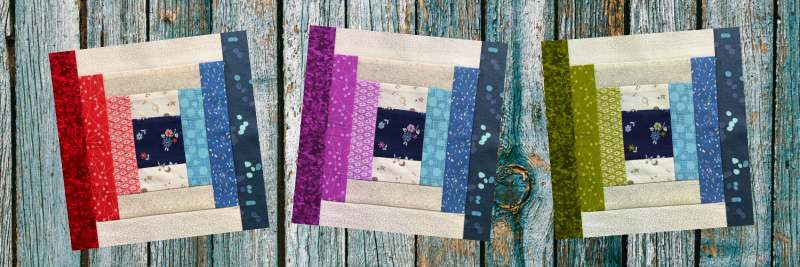 Scrappy courthouse steps quilt block tutorial