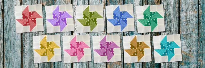 Paper pinwheel quilt block tutorial