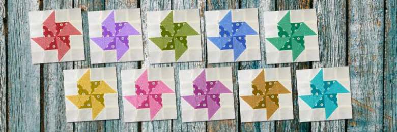 Paper pinwheel quilt block tutorial