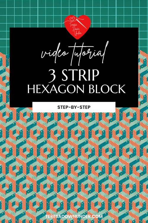 Tridimensional hexagon quilt block
