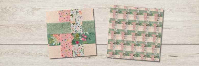 Woven ribbon quilt block