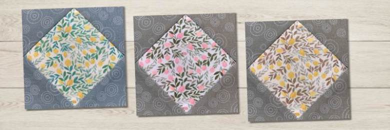 Diamond in a square four ways