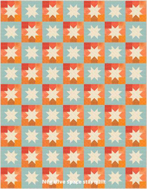 Negative space star block