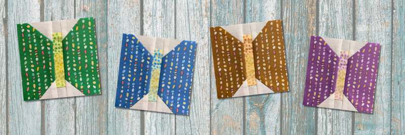 Simple small butterfly quilt block