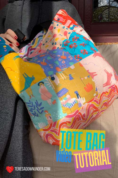 Tote bag with charm squares tutorial