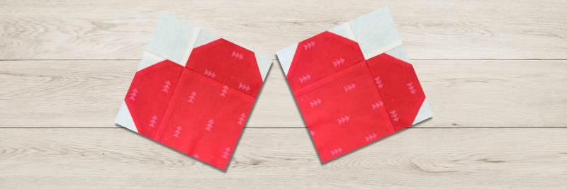 Heart petal quilt block - Hearts in bloom quilt