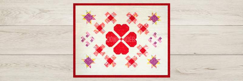 Hearts in bloom table topper