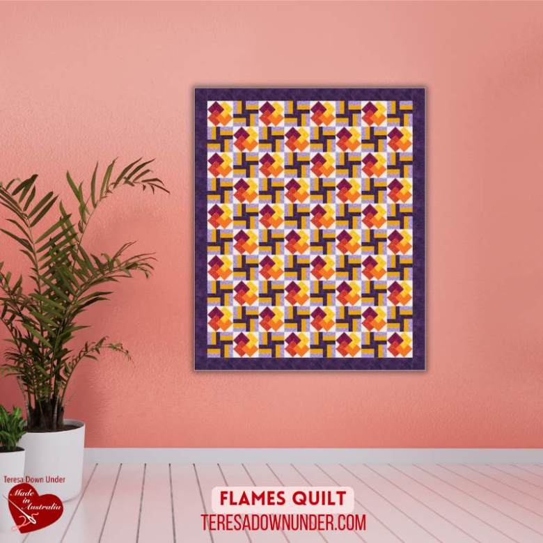Flames quilt