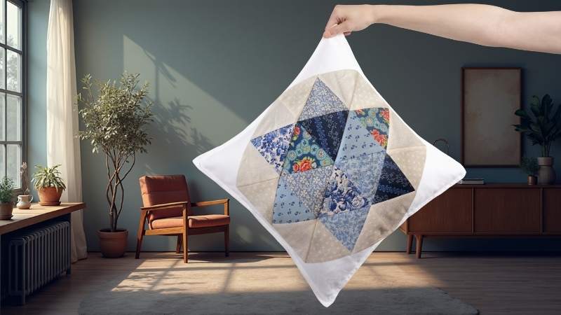 Hexagon star quilt block