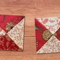 Make 4 hourglass blocks with precuts