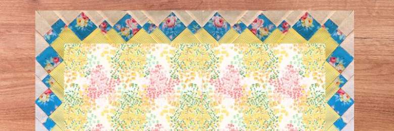 Quilt border with mitered corners