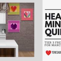 Heart mini quilt