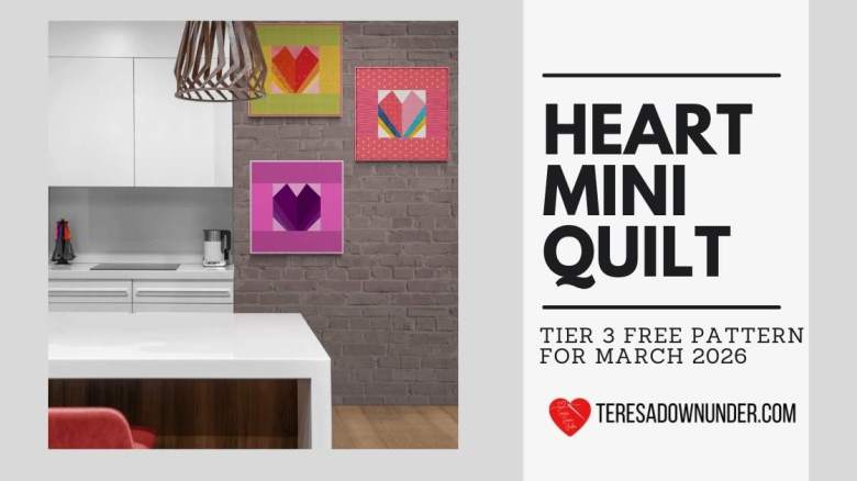 Heart mini quilt