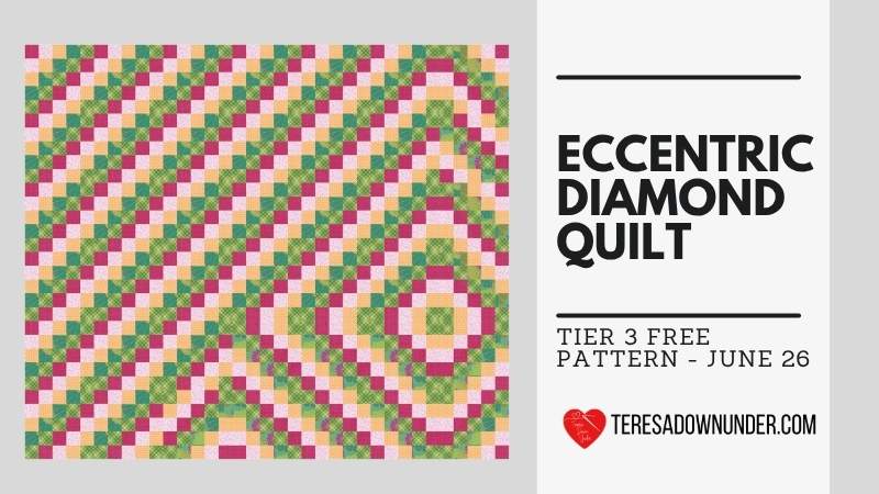 Eccentric diamond quilt