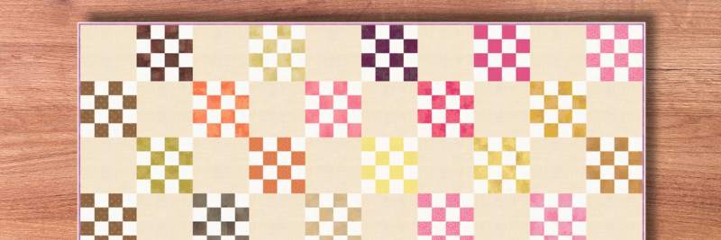 Mosaic block with jelly rolls
