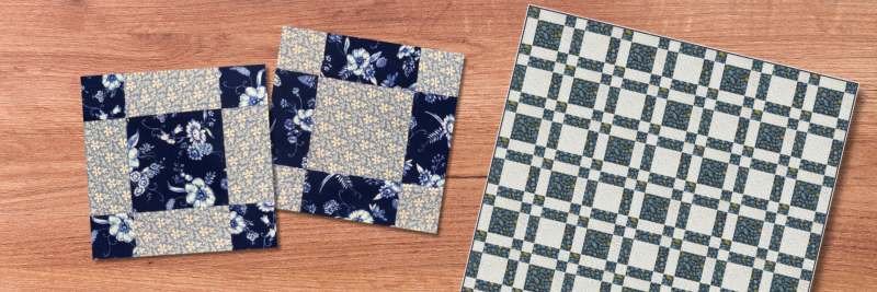 Stack and whack nine patch block