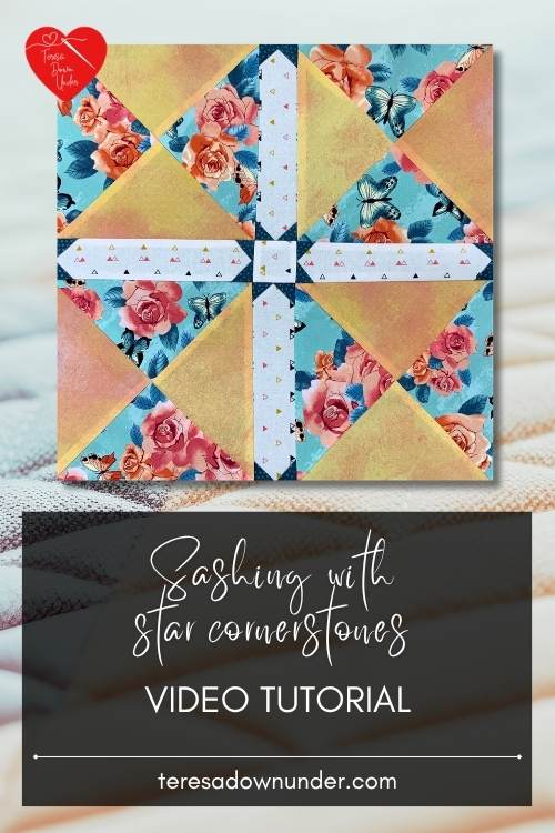 Sashing with cornerstones